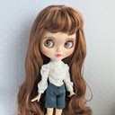 884※単品※ブルーのハーフパンツ※ブライスアウトフィット※1/6ドール服