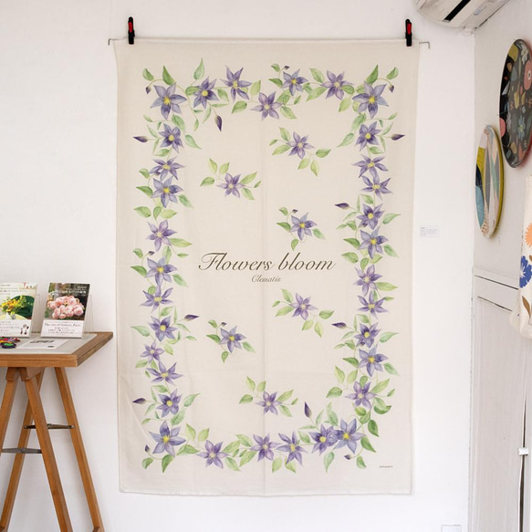 クレマチス・タペストリー・テーブルクロス　Clematis/ Tapestry /Table cloth