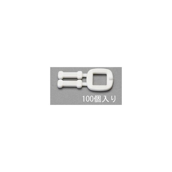 エスコ 15.5mm PPバンド用バックル(100個) EA628PM-116 1セット(1000個:100個×10袋)（直送品）