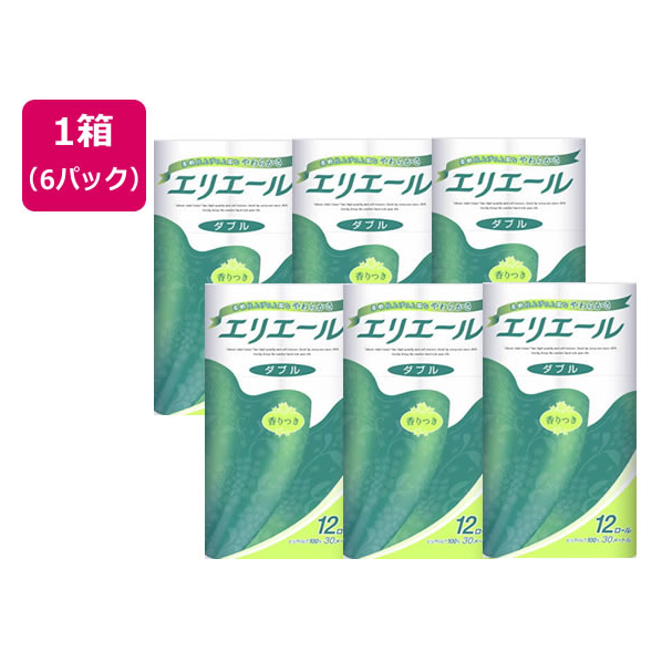 大王製紙 エリエール トイレットティシュー 30mダブル 12ロール×6袋 F035034-723946