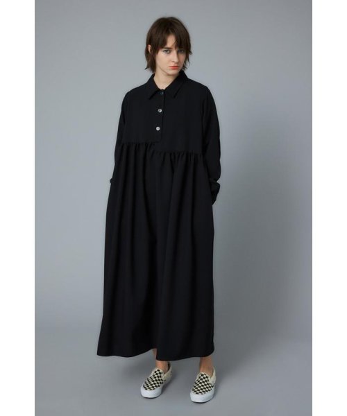 Volume shirt dress