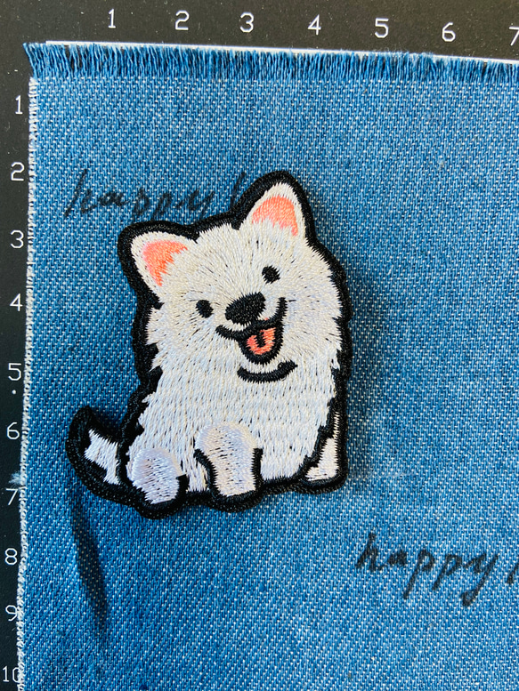 1枚入　犬　ワンちゃん　イヌ刺繍アイロンワッペン