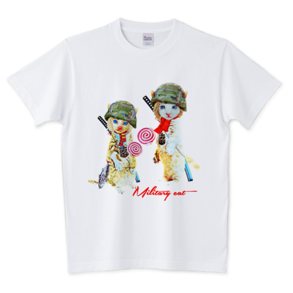 【Tシャツ】Military cat キャンディー