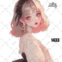 original sticker « no.1433»     //     人物ステッカー オリジナルステッカー オリジナル人物ステッカー ステッカー