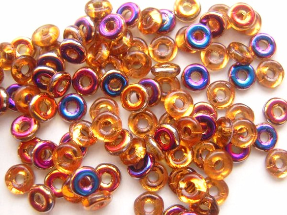 【オービーズ/o-beads】トパーズスリペリット:直径3.8×1ミリ/2.5ｇ(約70～75ヶ)