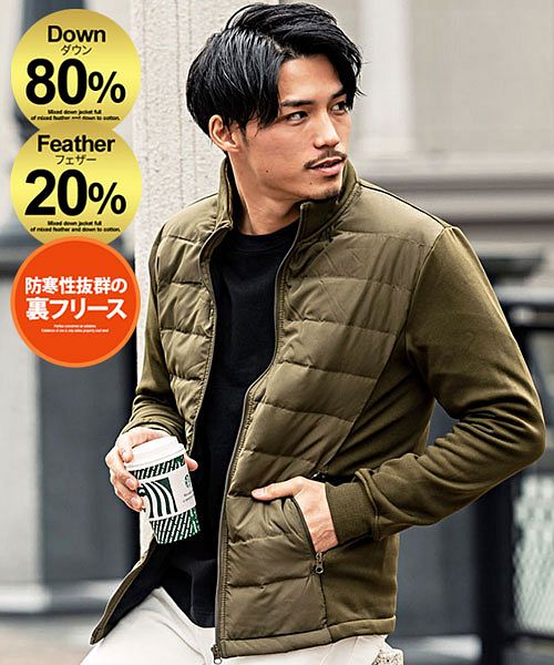 ビッチ/VICCI 長袖ダウンブルゾン インナーダウン メンズ ダウンジャケット  ブルゾン ノー･･･