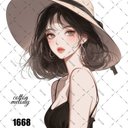 original sticker « no.1668 »     //     人物ステッカー オリジナルステッカー オリジナル人物ステッカー ステッカー cotton melody