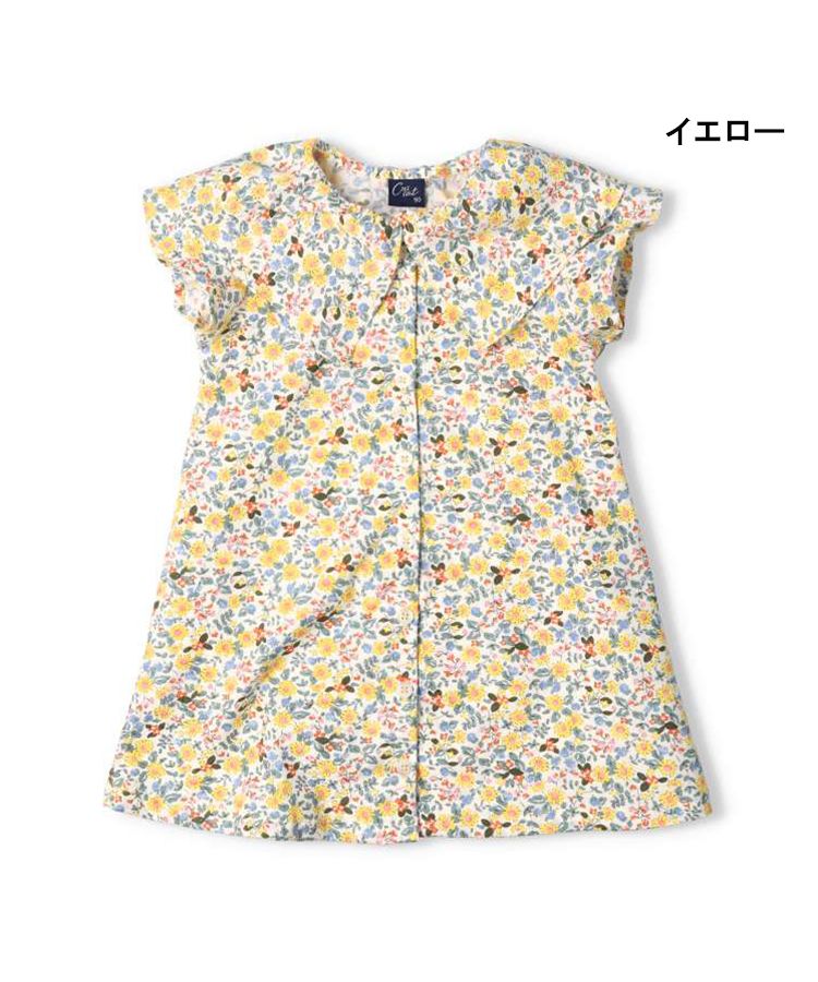 クレセント/【子供服】 crescent (クレセント) 衿付小き花柄ワンピース 80cm～130･･･