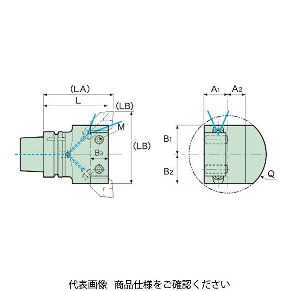 MSTコーポレーション 角シャンク用ホルダ 複合機用 端面加工用 T40-SH2020-75 1個（直送品）