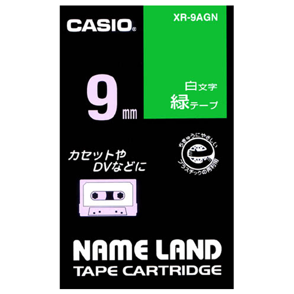 カシオ ネームランド用 白文字テープ XR9AGN