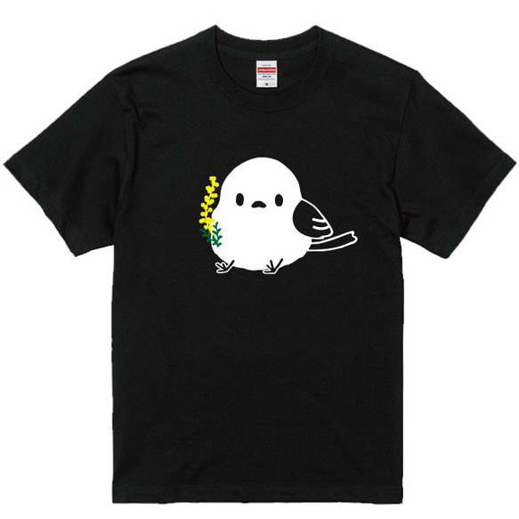 シマエナガＴシャツ シマエナガミモザ半袖Ｔシャツ 全3色 綿素材