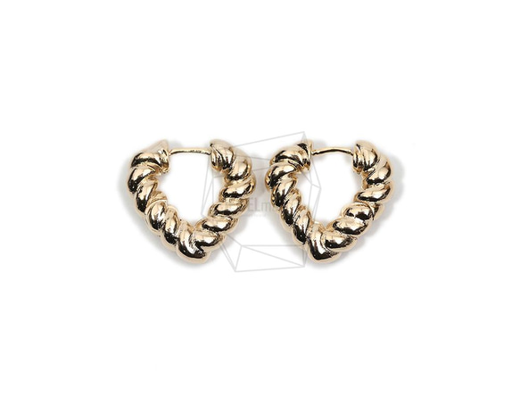 ERG-1967-G【2個入り】ツイストワンタッチ ピアス,Twist One touch Post Earring