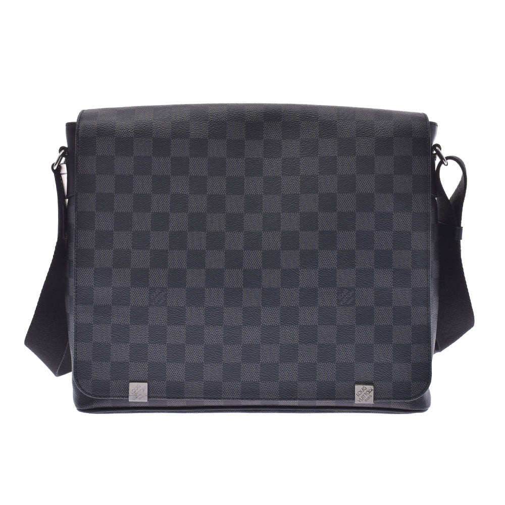 LOUIS VUITTON ルイヴィトン ダミエ グラフィット ディストリクト MM NM 黒/グレー系 N41029 メンズ ダミエグラフィットキャンバス ショルダーバッグ Aランク 中古 