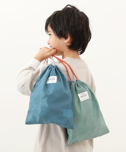 2枚セット バケット型巾着 中サイズ 子供服 キッズ 男の子 女の子 バッグ 巾着 新学期グッズ 入園 入学 通園 通学