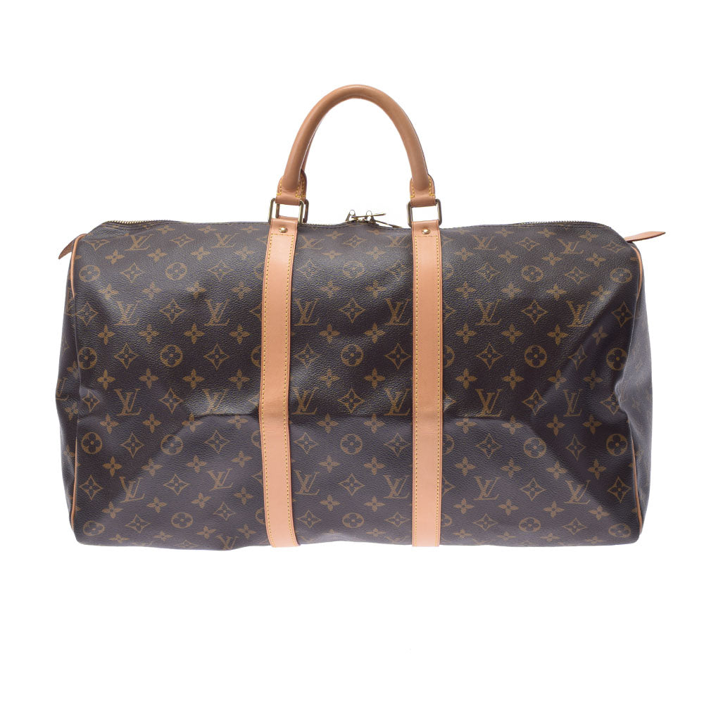 LOUIS VUITTON ルイヴィトン モノグラム キーポル50 ブラウン M41426 ユニセックス モノグラムキャンバス ボストンバッグ ABランク 中古 