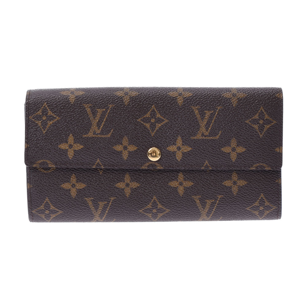 LOUIS VUITTON ルイヴィトン モノグラム ポルトフォイユサラ 旧型 ブラウン M61734 ユニセックス 長財布 Aランク 中古 