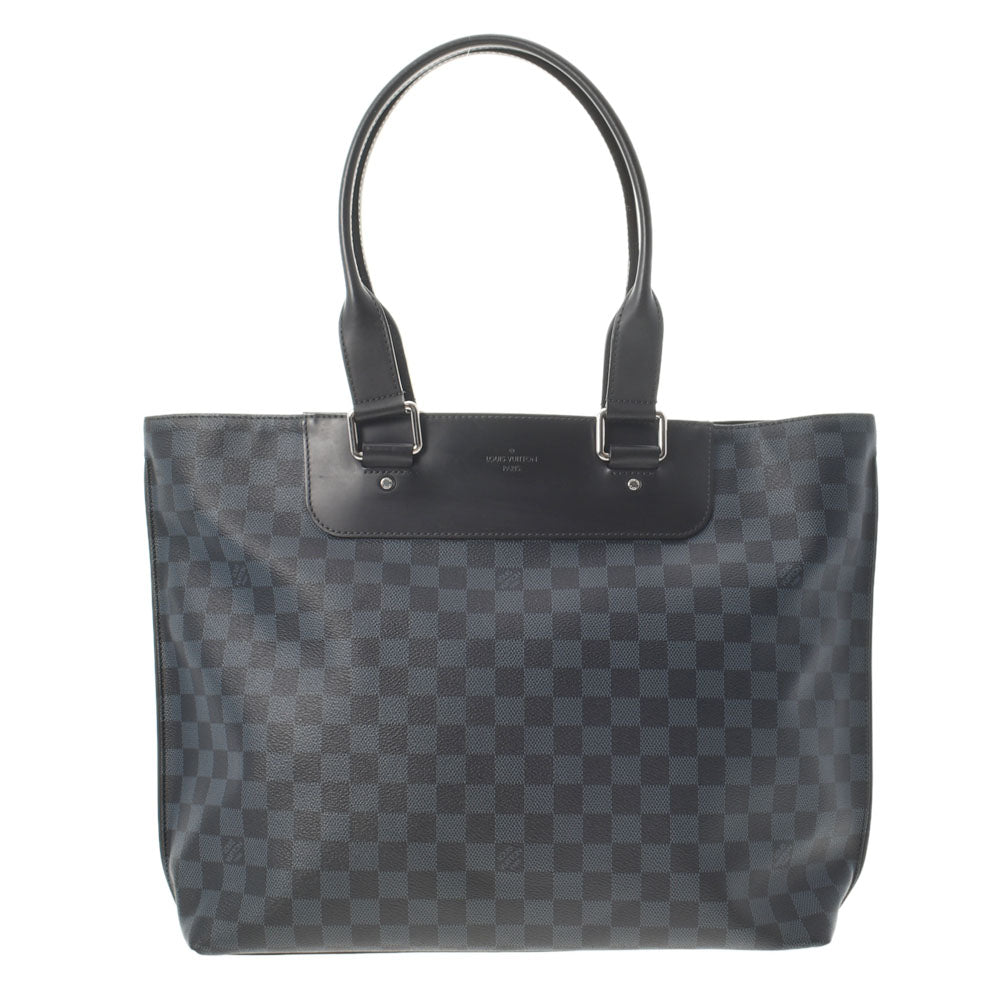 LOUIS VUITTON ルイヴィトン ダミエ コバルト カバヴォワヤージュ ネイビー系/黒 N41397 メンズ ダミエキャンバス トートバッグ ABランク 中古 