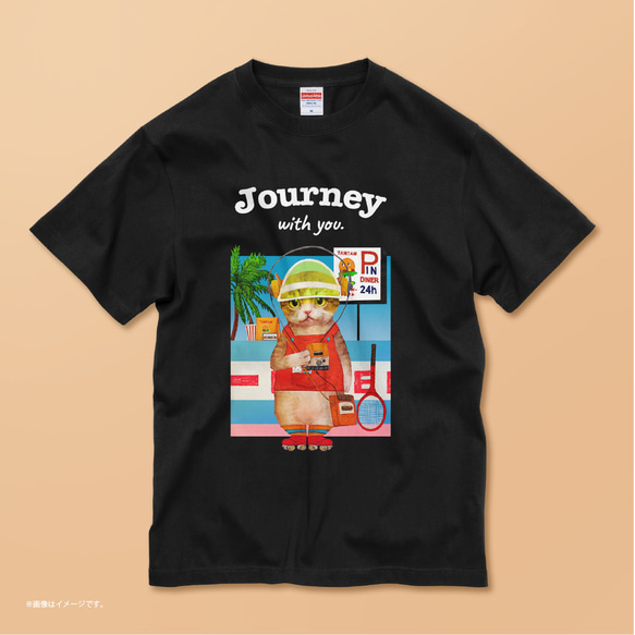 「Journey with you 80s」コットンTシャツ/送料無料