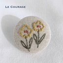 花の刺繍ブローチ⑦