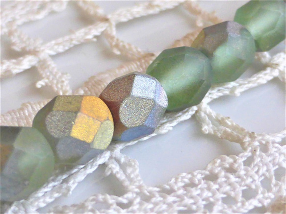 FP すりガラス古代ローマ　チェコビーズCzech Glass Beads6個