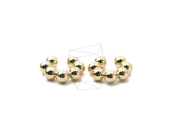 ERG-1461-G【2個入り】ラウンドボールイヤーカフ/Round ball Earcuffs Earrings