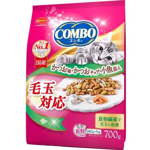 日本ペットフードコンボ キャット 毛玉対応 カツオ味・白身魚ブレンド７００ｇ