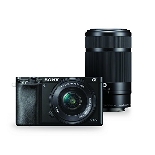 SONY ミラーレス一眼 α6000 ダブルズームレンズキット E PZ 16-50mm F3.5-5.6 OSS ＋ E 55-210mm F4.5-6.3 OSS付属 ブラック【中古品】