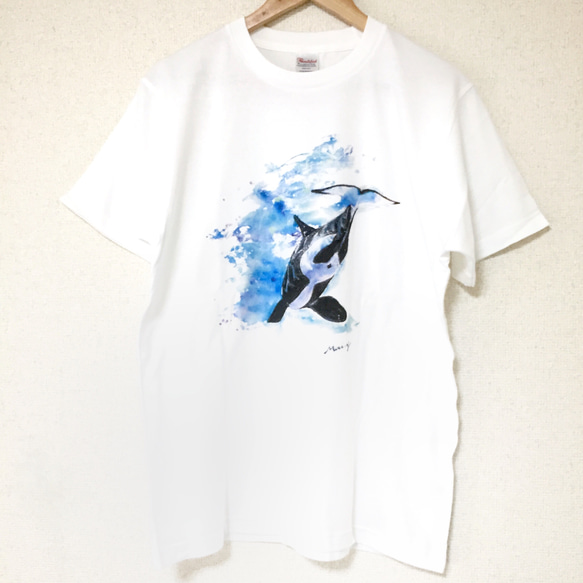 【オリジナルアートTシャツ】シャチ  S, L