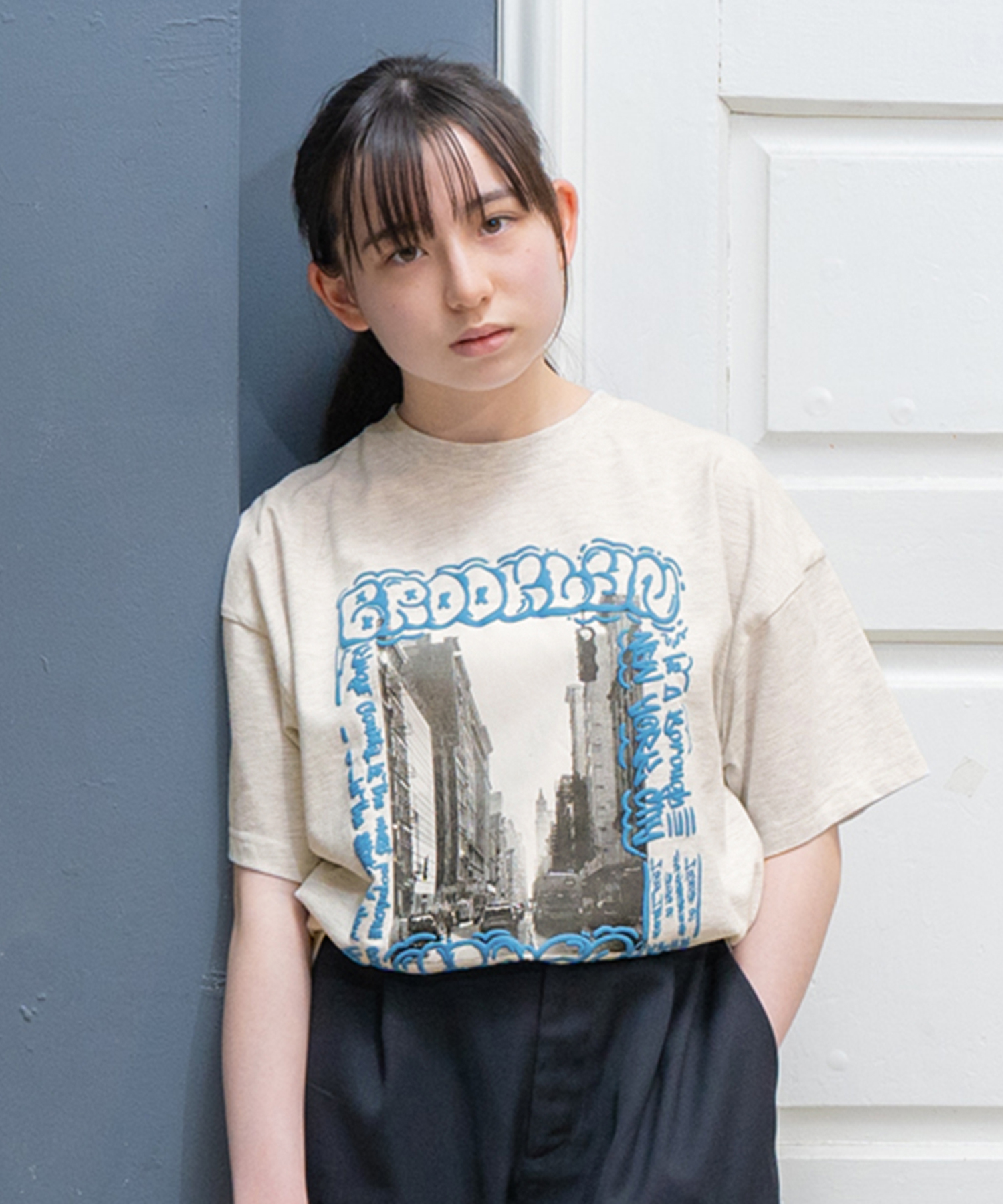 グラソス/【防汚加工】リゾートフロントプリント半袖Tシャツ