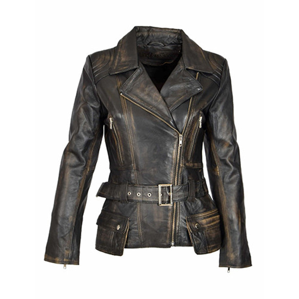 羊革ヴィンテージ加工ライダージャケットベルト付き Sheep Leather Vintage Rider Jacket