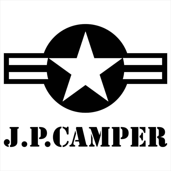 (小)カッティングシート ステッカー 国際マーク エアフォース CAMPER