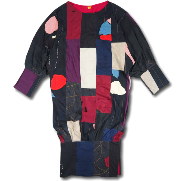 80s~90s REMAKE PATCHWORK ONEPIECE｜リメイクパッチワークワンピース｜RPO19