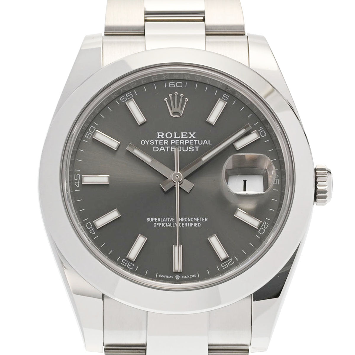 【現金特価】ROLEX ロレックス デイトジャスト オイスターブレス スレート文字盤 2023年10月 126300 メンズ SS 腕時計 自動巻き 未使用 