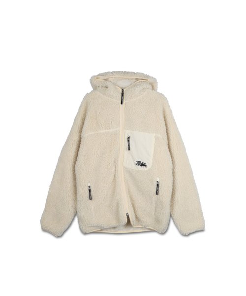 FIRST DOWN ファーストダウン パーカー フリース ボア フーディー ジャケット メンズ レディース BOA HOODIE JACKET ブラック ホワ