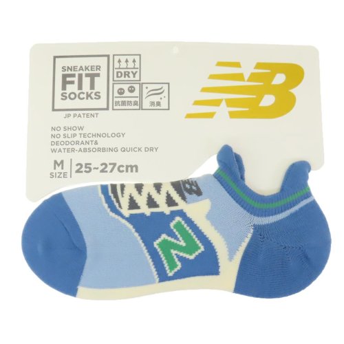 ニューバランス 男性用靴下 メンズスニーカーソックス M ライトブルー new balance シン NB エヌビー フレンズヒル FRIENDSHILL プレ