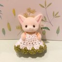 ◇すずらんワンピース◇シルバニア赤ちゃん　着せ替え　セット　お花　白