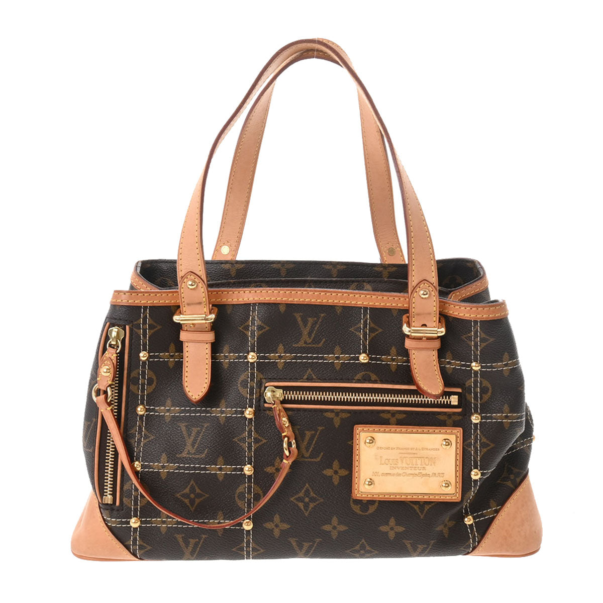 LOUIS VUITTON ルイヴィトン モノグラム リヴェット ブラウン M40140 レディース モノグラムキャンバス ハンドバッグ Bランク 中古 