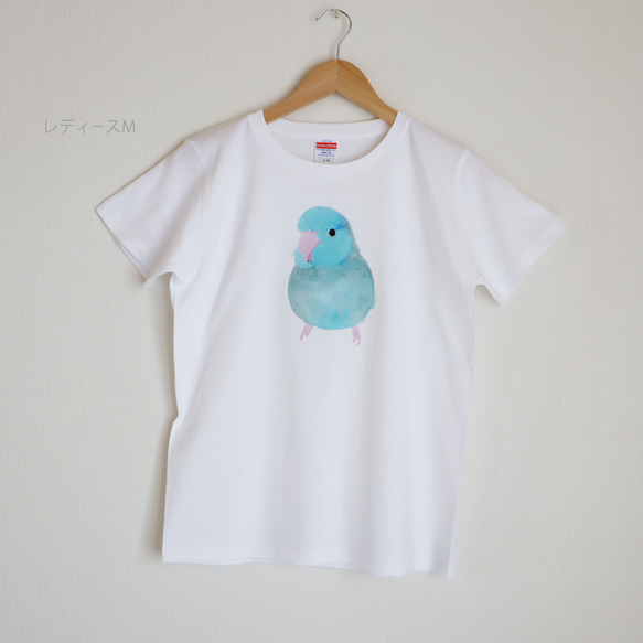 p-jet　マメルリハ ブルー  Tシャツ  /  鳥 インコ