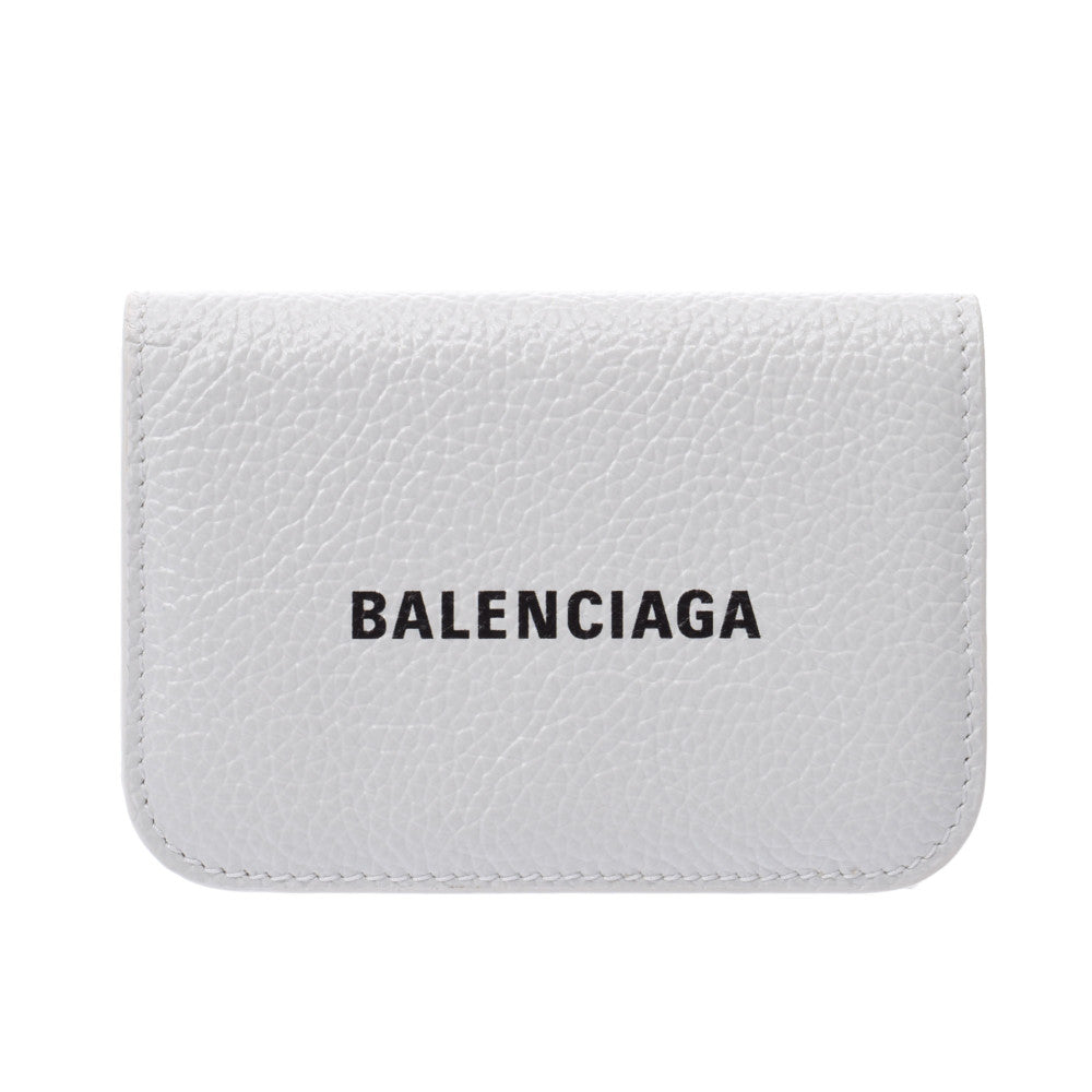 BALENCIAGA バレンシアガ ミニウォレット コンパクトウォレット 白 593813 ユニセックス カーフ 三つ折り財布 未使用 