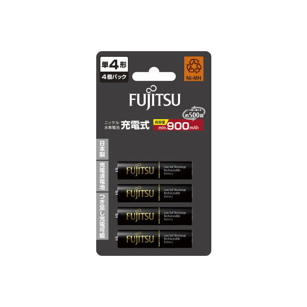 FDK FUJITSU 充電池単4 HR-4UTHC（4B）min.900mAh 4976680289904 4本入×10点セット（直送品）