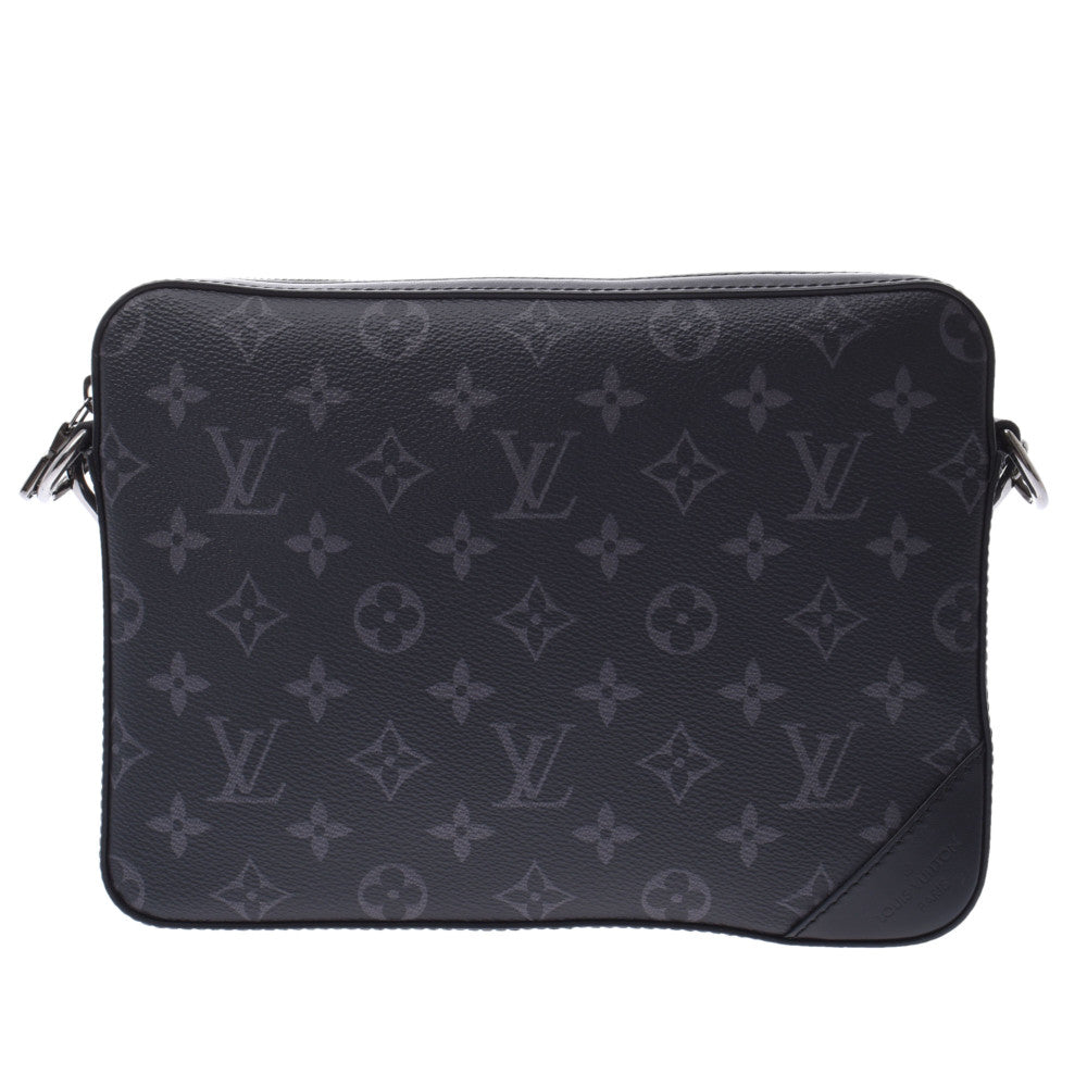 LOUIS VUITTON ルイヴィトン モノグラム エクリプス リバース トリオメッセンジャー 黒 M69443 メンズ モノグラムエクリプスキャンバス ショルダーバッグ Aランク 中古 