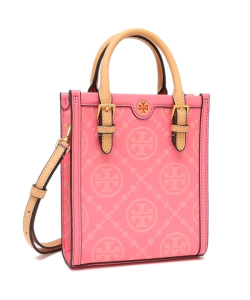 トリーバーチ ハンドバッグ ショルダーバッグ モノグラム ピンク ベージュ レディース TORY BURCH 146251 650