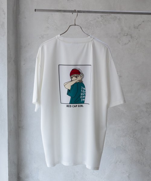 RED CAP GIRL レッドキャップガール ポンチ素材 バックプリントTシャツ 24342R