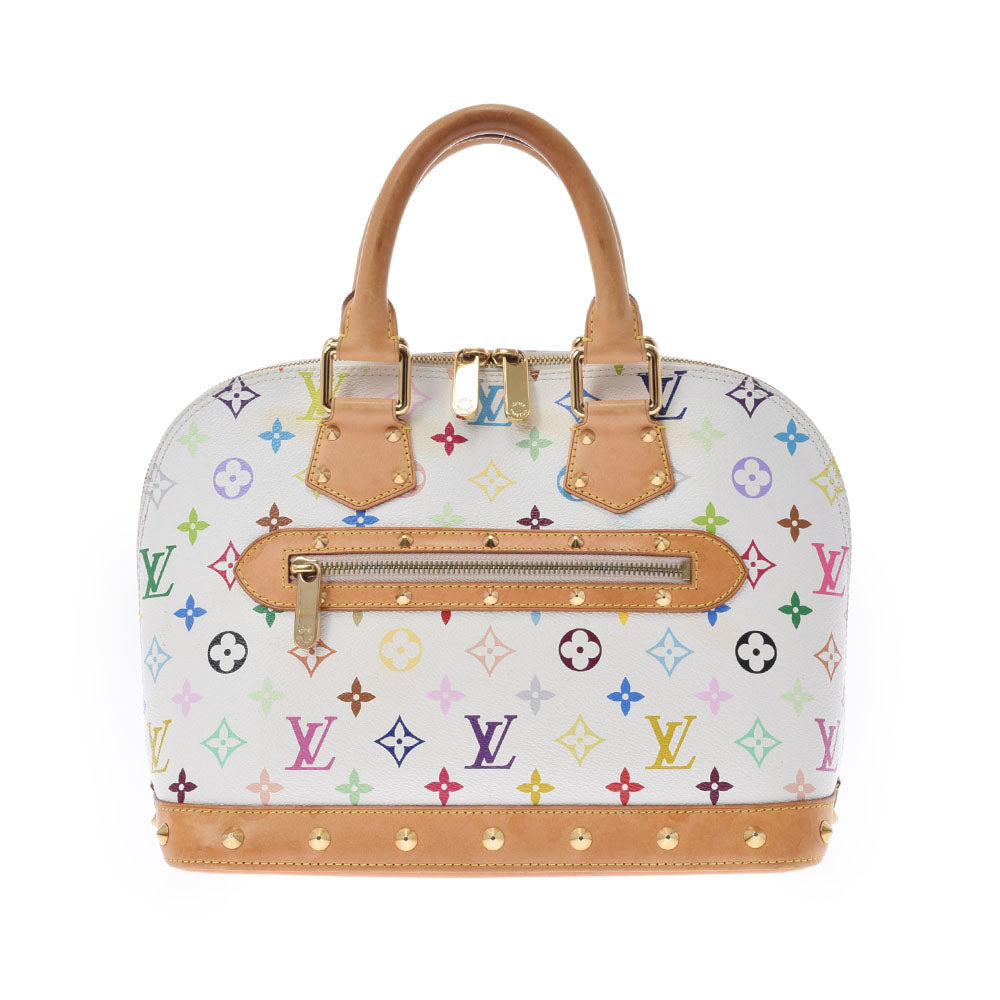 LOUIS VUITTON ルイヴィトン マルチカラー アルマ 白 M92647 レディース モノグラムマルチカラー ハンドバッグ Bランク 中古 