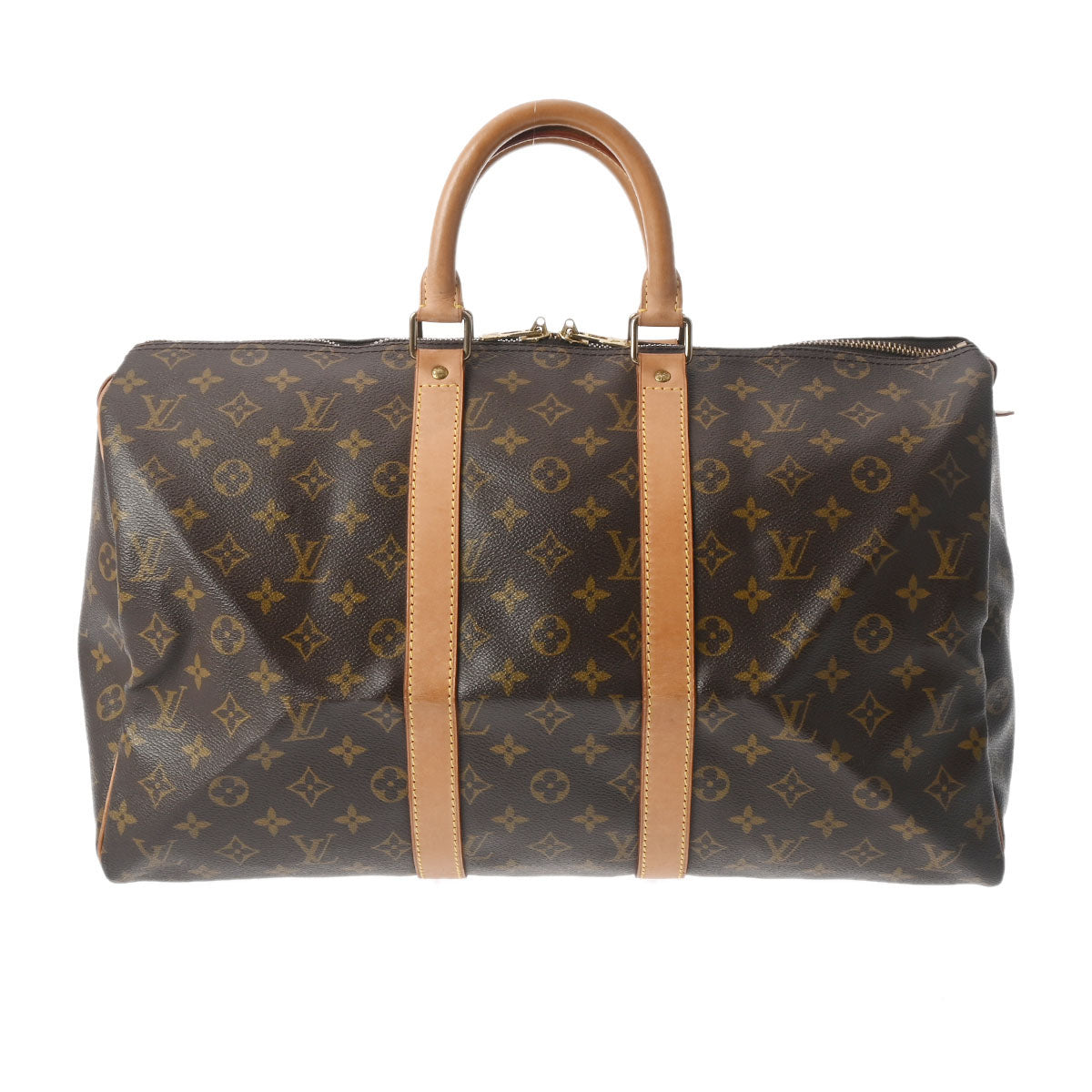 LOUIS VUITTON ルイヴィトン モノグラム キーポル 45 ブラウン M41428 ユニセックス モノグラムキャンバス ボストンバッグ Bランク 中古 