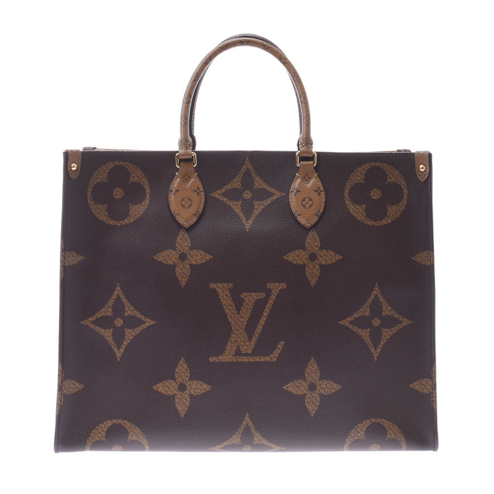 LOUIS VUITTON ルイヴィトン モノグラム リバース オンザゴー GM ブラウン M44576 ユニセックス モノグラムリバースキャンバス 2WAYバッグ Aランク 中古 