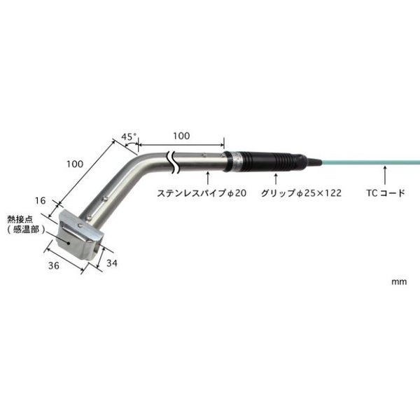 高温耐久形表面温度センサ ー50~1200°C Kタイプ 45° 【621Kー010ーTC1ーASP】 621K-010-TC1-ASP（直送品）