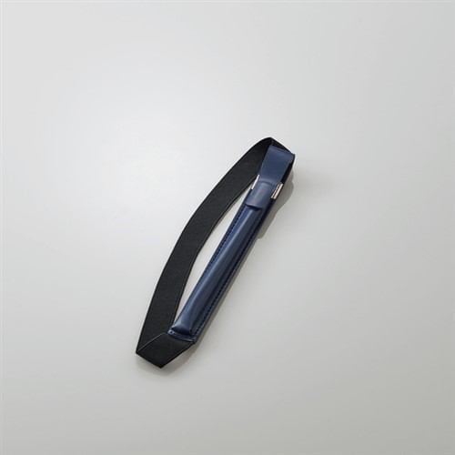 エレコム TB-APEBLMNV Apple Pencil用バンド付ソフトレザーケース(M) ネイビー