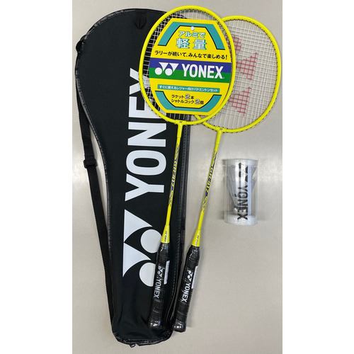 ヨネックス GR417WG-YEL バドラケ2本組シャトル付きセット YONEX イエローGR417WGYEL