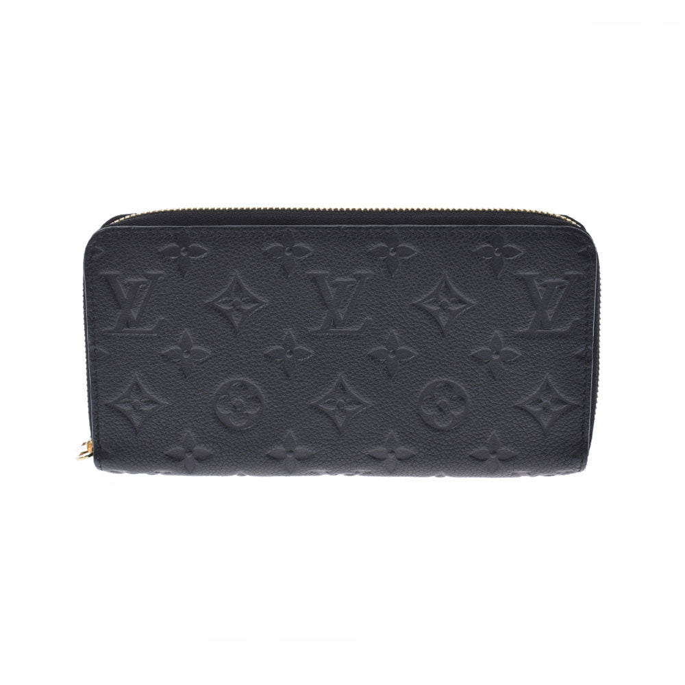 LOUIS VUITTON ルイヴィトン モノグラム アンプラント ジッピーウォレット ノワール(黒) M61864 ユニセックス レザー 長財布 Aランク 中古 